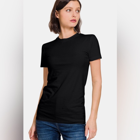 Zenana Crew Neck Short Sleeve T-Shirt 10010057438 - Picture 2 of 3